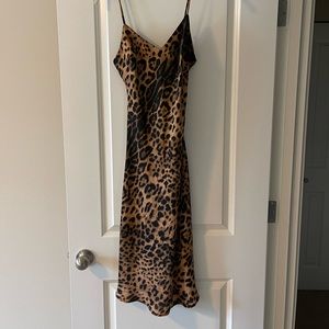Forever 21 slip dress Size Large Cheetah Print